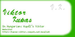 viktor kupas business card